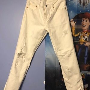 Levi’s White Distressed 501 Women’s